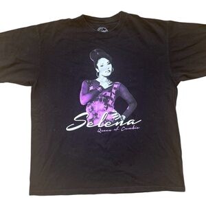 Selena Quintanilla T Shirt Size XL Purple And Black 90s Latin Tejano Music